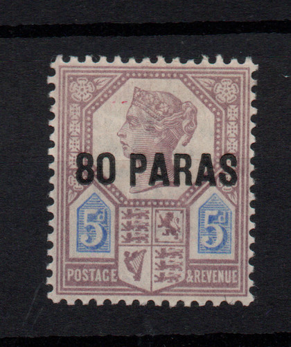 British levant 1890 80pa come - 1890,